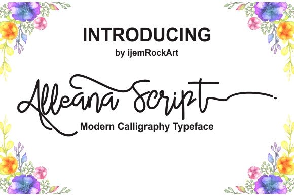 Alleana Script: A Modern Calligraphy Font for Creative Projects